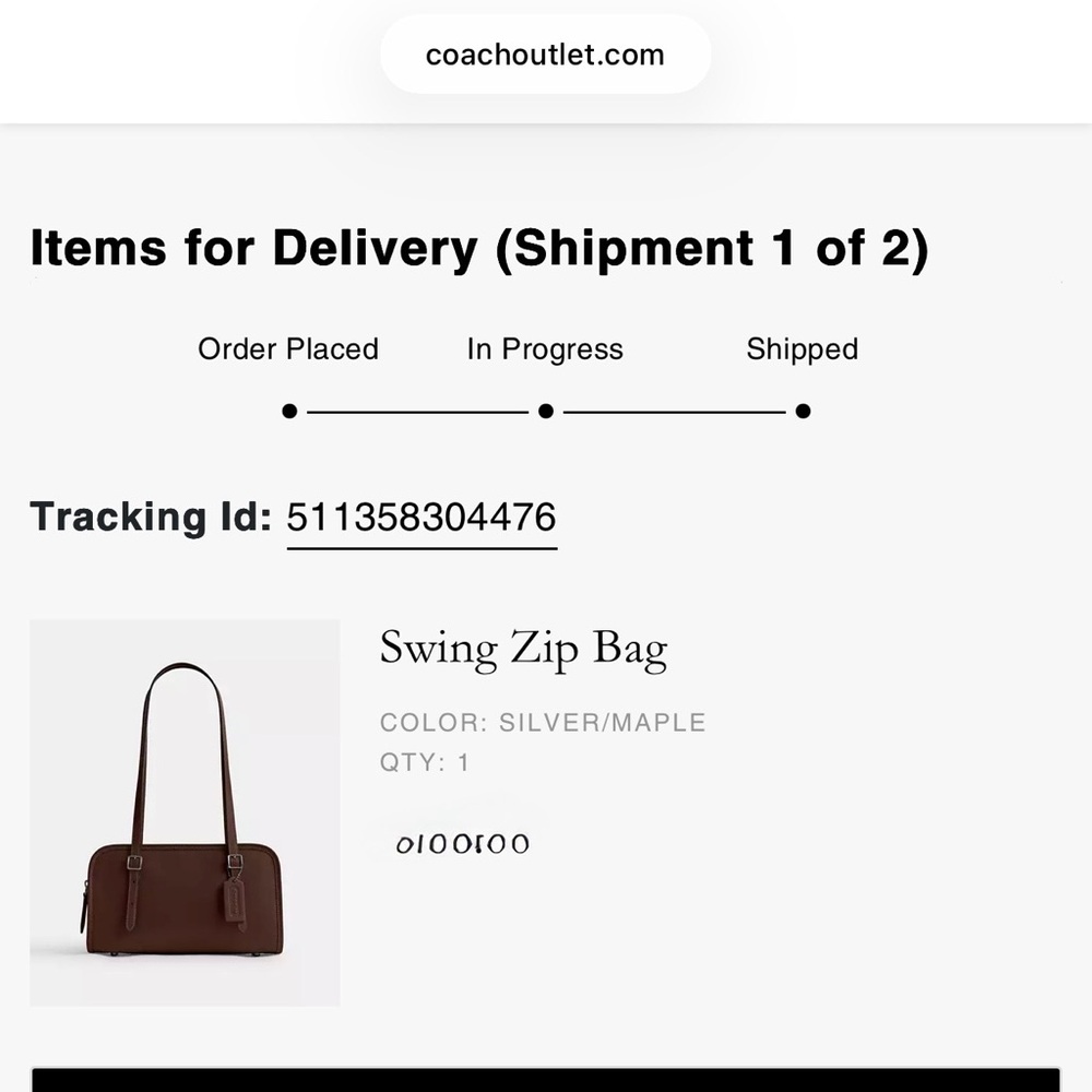Coach Maple Swing Zip Bag NWT - Picture 9 of 13
